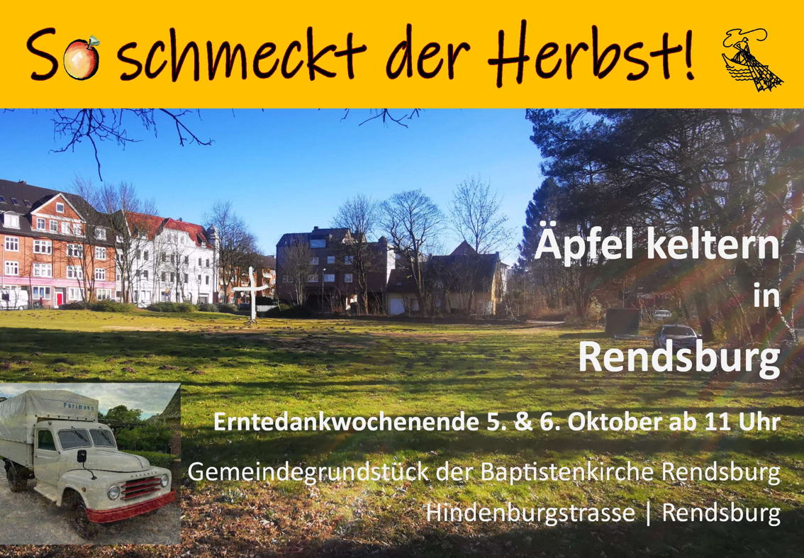 Äpfel keltern zu Erntedank